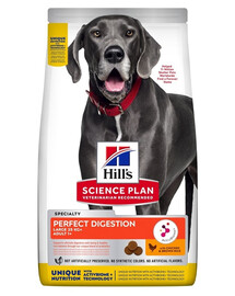 HILL'S Science Plan Canine Adult Large Perfect Digestion Chicken and Brown Rice 14kg alimento per una digestione sana per cani di taglia grande
