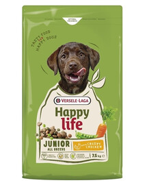 VERSELE-LAGA Happy Life Junior con Pollo 7,5kg cibo per cuccioli e cani giovani con pollame