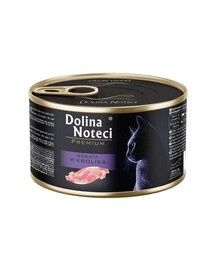 DOLINA NOTECI Premium Ricca di coniglio cibo umido per gatti 185 g