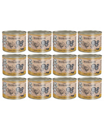 WIEJSKA ZAGRODA Kitten Tacchino e pollo per gattini 12x200 g