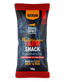 PRIMAL SPIRIT Snack per cani Iberian Mediterranean Farm 110 g