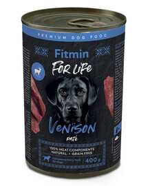 FITMIN For Life Venison Pate 400 g paté di selvaggina per cani