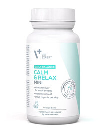 VET EXPERT Daily Balance Calm and Relax Mini supporto allo stress per cani e gatti di piccola taglia 30 capsule