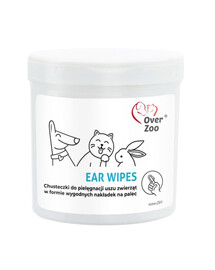 OVER ZOO Ear Wipes salviette per la cura delle orecchie per cani, gatti e roditori 50 pz.