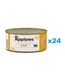 APPLAWS Cat Adult Chicken Breast in Broth petto di pollo in brodo 24 x 156g