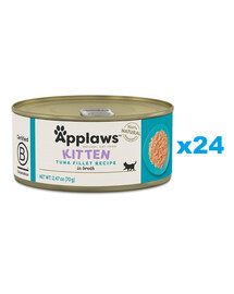 APPLAWS Cat Kitten Tuna in Broth con tonno in brodo per gattini 24 x 70g