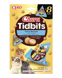 INABA Cat Churu Tidbits Tuna Recipe 8x12g bocconcini morbidi e cremosi al tonno per gatti