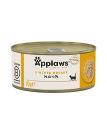 APPLAWS Cat Adult Chicken Breast in Broth Cibo umido per gatti 70g petto di pollo