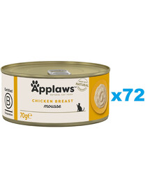 APPLAWS Cat Adult Mousse Chicken mousse con pollo 72 x 70g
