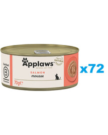 APPLAWS Cat Adult Mousse Salmon mousse con salmone 72 x 70g