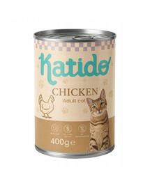 KATIDO Adult Cat Chicken 400 g pollo con olio di salmone per gatti