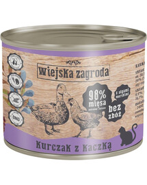 WIEJSKA ZAGRODA Adult Pollo con anatra cibo umido per gatti 200 g