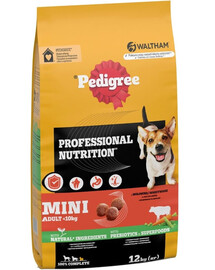 PEDIGREE Professional Nutrition Adult Mini con Manzo e Verdure 12 kg crocchette per cani di piccola taglia