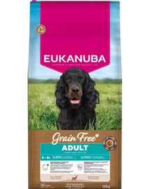 EUKANUBA Grain Free Adult Venison 12 kg cibo secco senza cereali con carne di cervo per cani