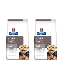 HILL'S Prescription Diet Canine l/d Liver Care per cani con problemi epatici 20 kg  (2x10 kg)