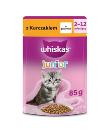 WHISKAS Junior con pollo in gelatina 85 g cibo umido per gattini