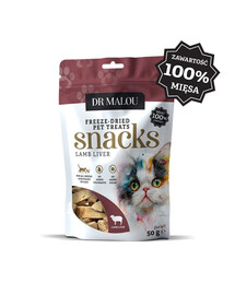 DR MALOU 100% fegato di agnello liofilizzato 50g snack per gatti