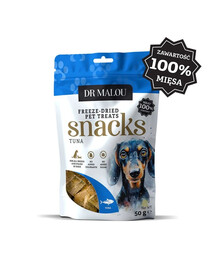 DR MALOU Cubetti di carne 100% di carne di tonno liofilizzata 50g snack per cani