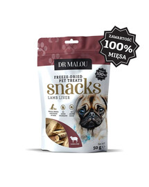 DR MALOU 100% fegato d'agnello liofilizzato 50g snack per cani