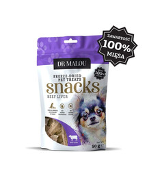 DR MALOU 100% fegato di manzo liofilizzato 50g snack per cani