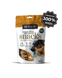 DR MALOU Fegato di pollo liofilizzato 50g snack per cani e gatti
