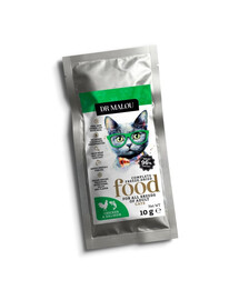 DR MALOU Cibo liofilizzato Pollo con Salmone 10 g cibo secco per gatti