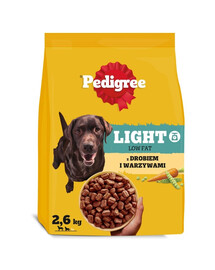 PEDIGREE Adult Light con pollo e verdure 2,6 kg crocchette a basso contenuto calorico per cani