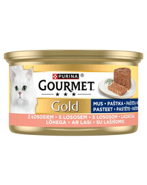 GOURMET Gold Mus con salmone 85g cibo umido per gatti