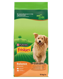 FRISKIES Balance Chicken, Beef and Vegetables 10+5kg miscela di pollo e manzo con verdure, cibo secco per cani