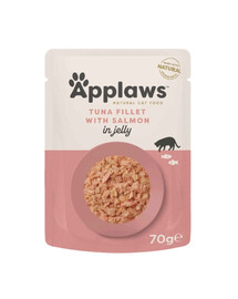 APPLAWS Cat Adult Pouch Tuna Fillet with Salmon in Jelly filet z tuńczyka z łososiem w galaretce 70 g