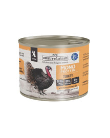 COUNTRY OF ANIMALS Kittens Monoprotein Turkey 200g tacchino, cibo umido per gattini