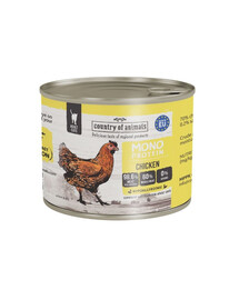COUNTRY OF ANIMALS Cat Monoprotein Chicken 200g pollo, cibo umido per gatti