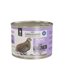 COUNTRY OF ANIMALS Cat Monoprotein Quail 200g quaglia, cibo umido per gatti