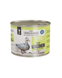 COUNTRY OF ANIMALS Cat Monoprotein Duck 200g anatra, cibo umido per gatti