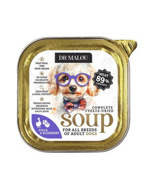 DR MALOU Zuppa liofilizzata Anatra con mirtillo 12g cibo umido per cani