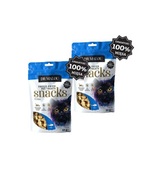 DR MALOU Cubetti di carne 100% di pesce spada liofilizzato 2x50g snack per gatti