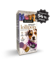 DR MALOU Lollipop Mixed Flavor Lecca-lecca liofilizzati alla carne per cani 2x48 g (6 pezzi)