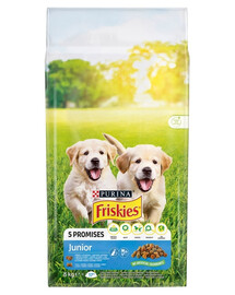 FRISKIES Junior con pollo, latte e verdure 8 kg