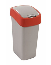 CURVER Cestino "FLIP BIN" 50 l argento/rosso