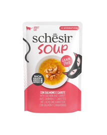 SCHESIR Soup Salmone con carota 40g zuppa complementare per gatti