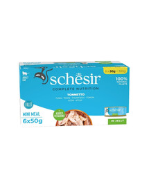 SCHESIR Tonno in gelatina 6x50 g cibo umido per gatti
