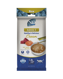 FARMINA N&D Ocean Cat Creamy Salmon and Tuna 60 g con salmone e tonno, prelibatezza cremosa per gatti