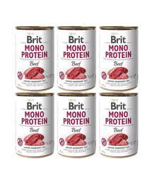 BRIT Mono Protein Beef 6x400 g monoproteinowa karma wołowina