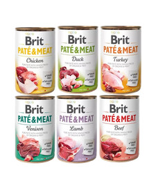 BRIT Pate&Meat Mix gusti 6 x 400g paté per cani