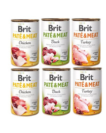 BRIT Pate&Meat Mix gusti 6 x 400g paté per cani