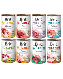 BRIT Pate&Meat Mix gusti 8 x 400g paté per cani
