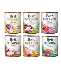 BRIT Pate&Meat Mix gusti 6 x 800g paté per cani