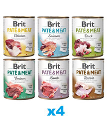 BRIT Pate&Meat Mix gusti 24 x 800g paté per cani
