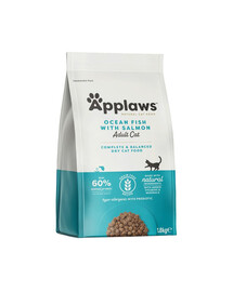 APPLAWS Cibo secco per gatti con pesce oceanico e salmone 1,8 kg