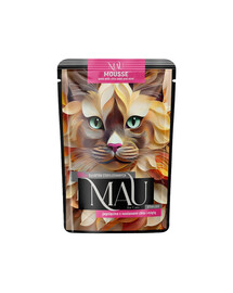 MAU Mus Salmone con gamberetti e prezzemolo 85 g cibo umido per gatti sterilizzati